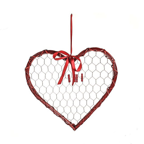 Heart Display Decoration Red 40 cm