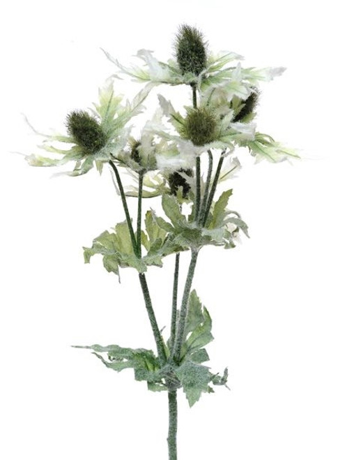 Artificial Sea Holly Spray Green 81 cm