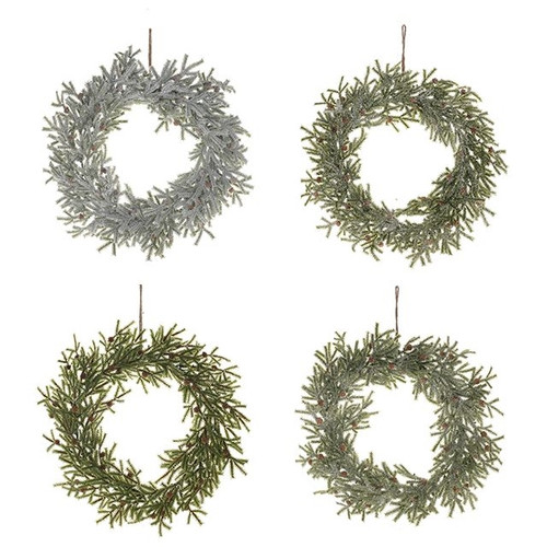 Christmas Pine Wreath 4Ast