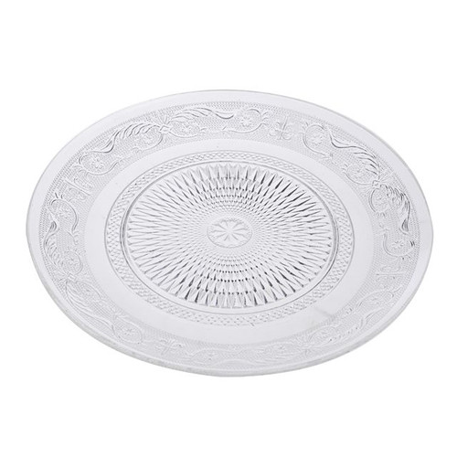 Lidia Patterned Glass Plate Clear 25 cm