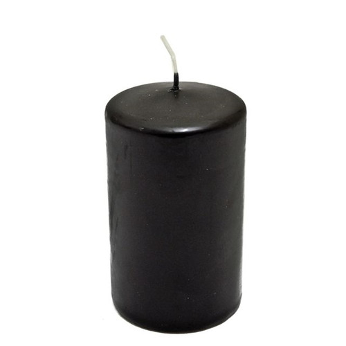 Black Pillar Candle 10 cm