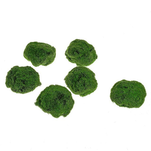 Artificial Moss Balls Large 6 Pack
