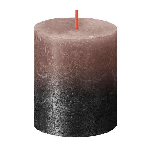 Bolsius Rustic Metallic Candle 80 x 68 - Faded Caramel Anthracite