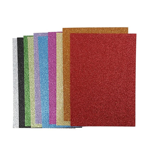 Eva Foam Glitter Sheets A4 10 Pack from Country Baskets