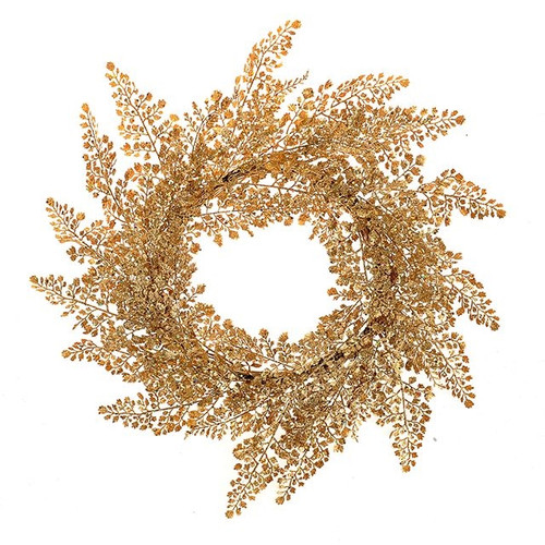 Glam Maidenhair Wreath Gold 61 cm