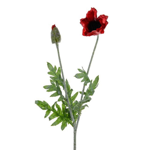 Artificial Red Wild Poppy 73cm