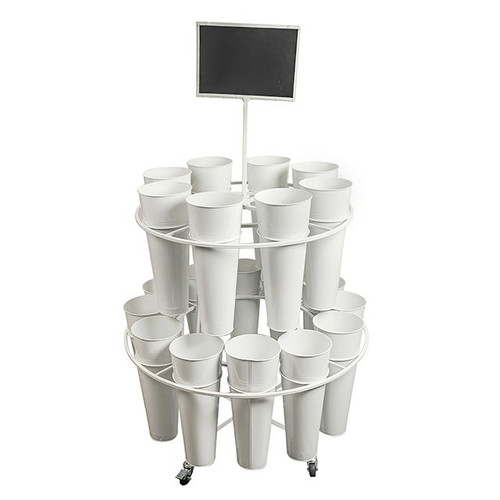 Flower Display Stand With 20 Buckets