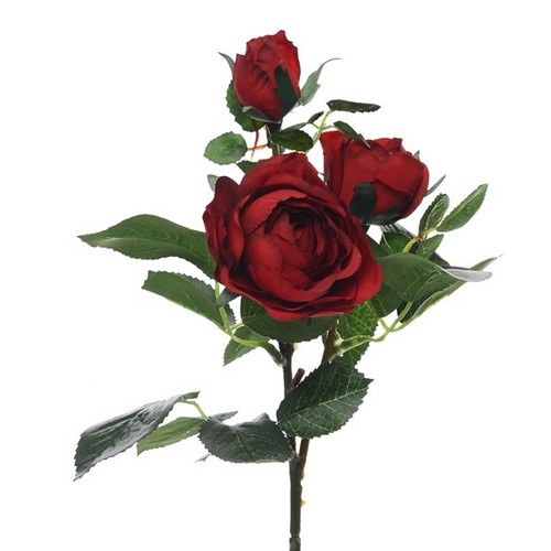 Artificial Prize Rose Spray Red 42 cm