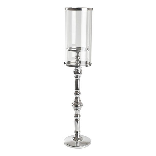 Luna Candle Holder Silver 63 cm