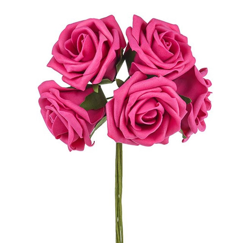 Foam Rosebuds Hot Pink from Country Baskets