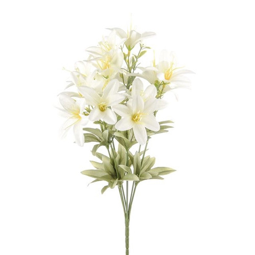 Artificial Flora Lily Bush Cream