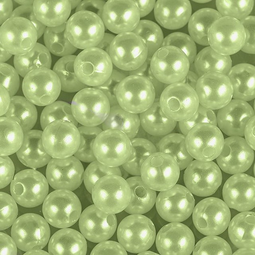 Pearl Beads Apple Green 10 mm 115 Pack from Country Baskets