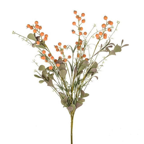 English Heath Berry Leaf Bunch Orange 45 cm