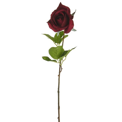 Artificial Clumber Red Rose 62 cm