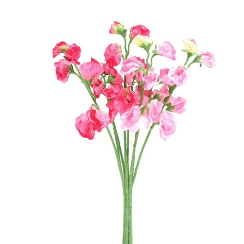 Artificial Sweet Pea Bunch Pink 42 cm