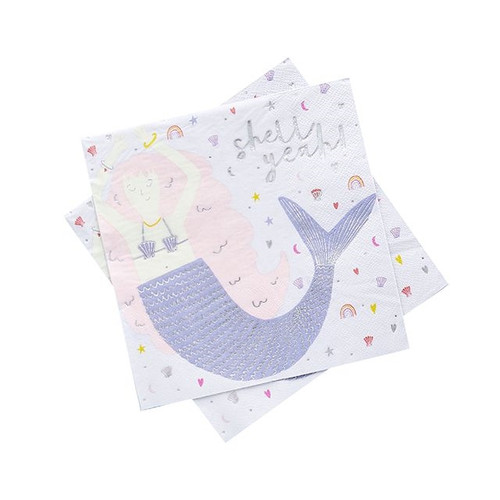 Mermaid Napkins Pk20 from Country Baskets