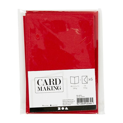 Cards & Envelopes Red A6