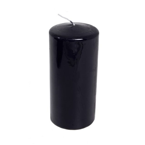 Black Pillar Candle 15 cm