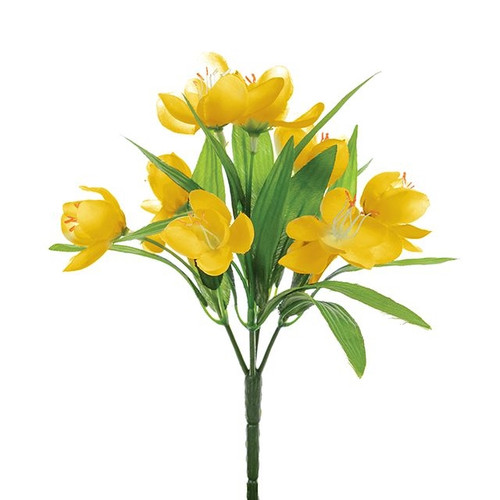 Artificial Crocus Bush Yellow 23 cm