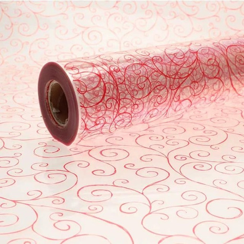 Cellophane Red Scroll