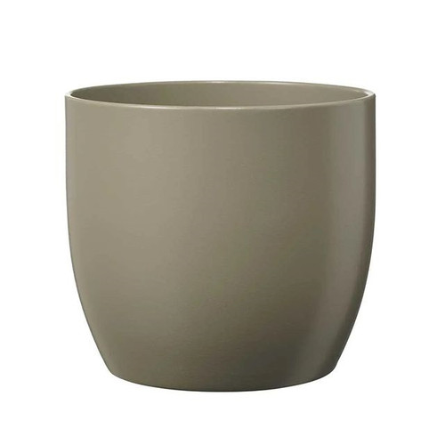 Basel Fashion Pot Matt Light Grey H12 cm