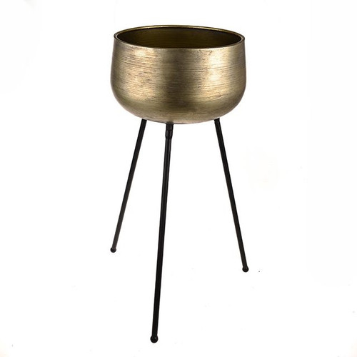 Olympia Metal Pot on Stand Gold 89 cm