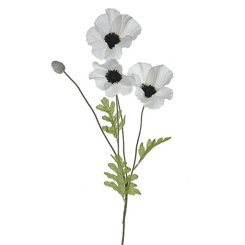 Poppy White 63 cm