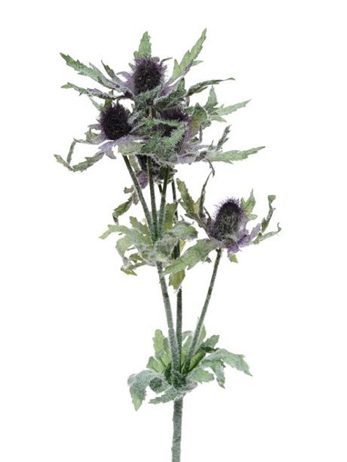 Artificial Sea Holly Spray Purple 81 cm