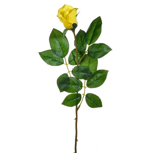 Premium Artificial Rose bud 68 cm Yellow