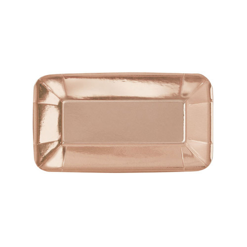 Rose Gold 9 Inch Appetiser Plates Pack of 8