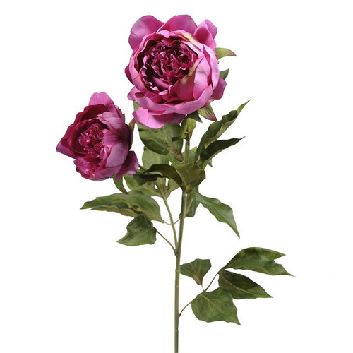 Artificial Peony Spray Pink 83 cm