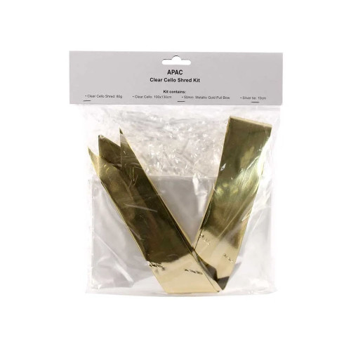 Clear Cello Shred Kit (Shred/Film/Gold Bow) 