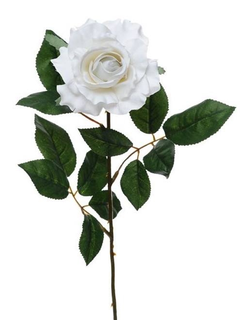 Artificial Premium White Rose 69 cm