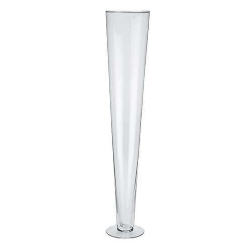 Glass Conical Vase 60 cm