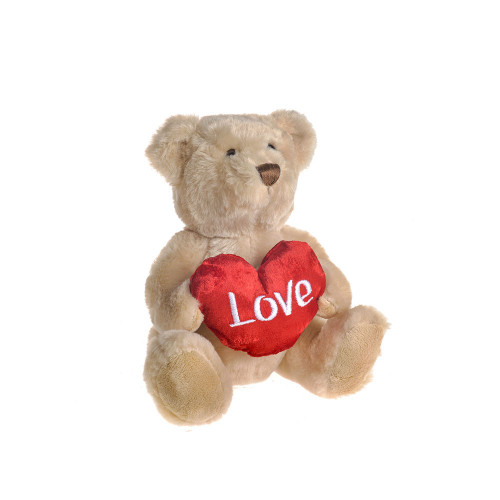 20cm Brown Chester Bear With Heart