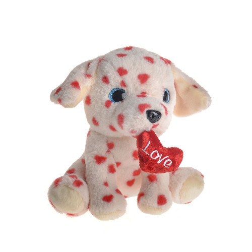 20cm Heart Print Labrador With Heart