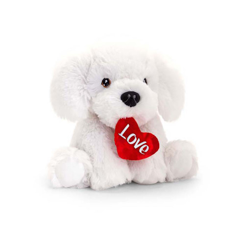 25cm Keeleco Bichon Frise With Heart