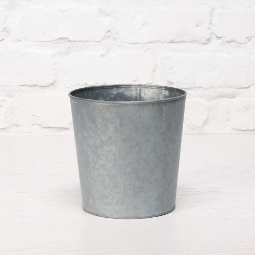 Antique Grey Zinc Pot - 15cm