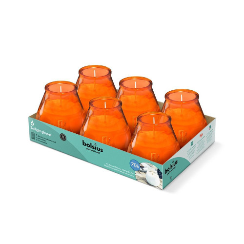 Twilight Candles 104/99mm Tray 6 - Orange