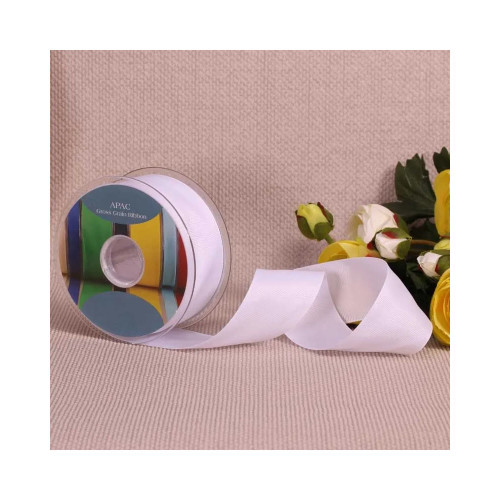 White Grosgrain Ribbon - 38mm