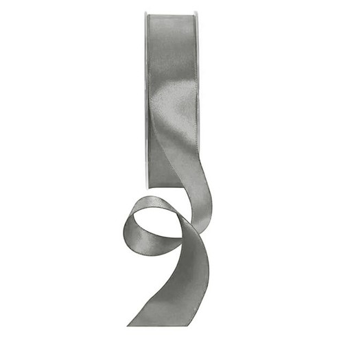 Silver Satin Ribbon - 25mm