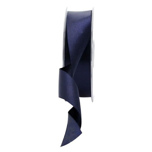Navy Blue Satin Ribbon - 25mm from Country Baskets