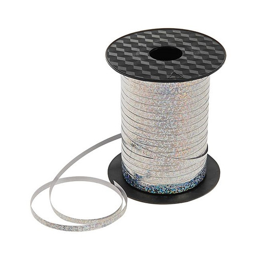 Holographic Silver Curling Ribbon - 5mm x 250m from Country Baskets