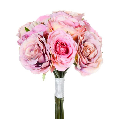 Artificial Rose Bundle Pink 44 cm