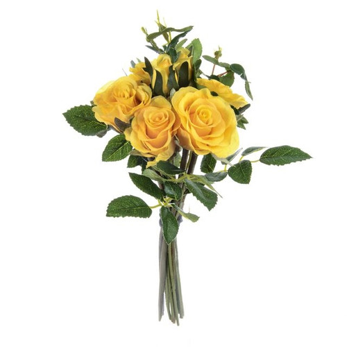 Artificial Rose Pippa Bundle Yellow 25 cm from Country Baskets