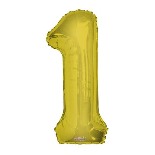 Gold Number 1 Balloon - 34" Foil