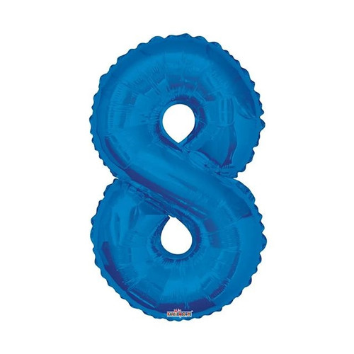 Blue Number 8 Balloon - 34" Foil