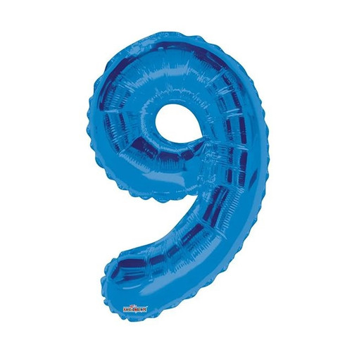 Blue Number 9 Balloon - 34" Foil