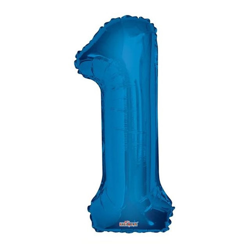 Blue Number 1 Balloon - 34" Foil