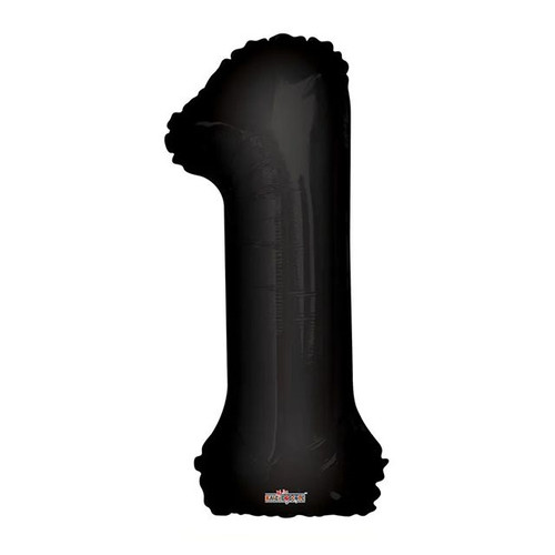 Black Number 1 Balloon - 34" Foil